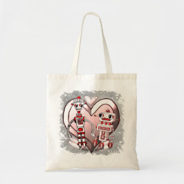 Scifi robots uit liefde tote bag