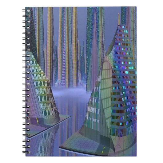 SciFi Scene, de Planet Tamara op spiral notebook Notitieboek (Voorkant)