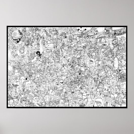 SciFi vs Fantasy-kleur Poster (Voorkant)