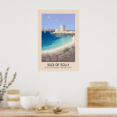 Scilly-eilanden Cornwall AONB Reisposter Poster (Keuken)