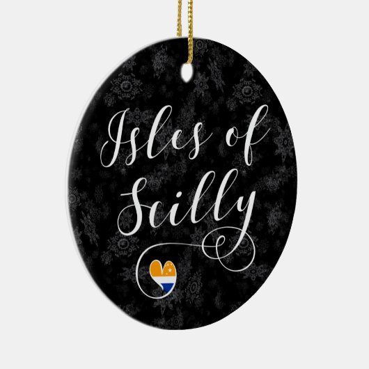 Scilly Flag Heart-eilanden Keramisch Ornament (Rechts)