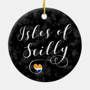 Scilly Flag Heart-eilanden Keramisch Ornament