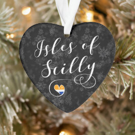 Scilly Flag Heart-eilanden Ornament