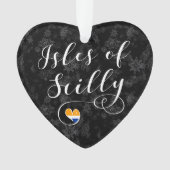 Scilly Flag Heart-eilanden Ornament (voorkant)
