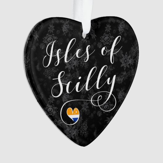 Scilly Flag Heart-eilanden Ornament (voorkant)