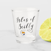 Scilly Flag Heart-eilanden Shot Glas (Voorkant)