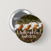 Scimitar Horned Oryx Button (Voorkant /achterkant)