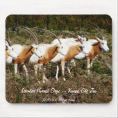 Scimitar Horned Oryx mousepad Muismat (Voorkant)
