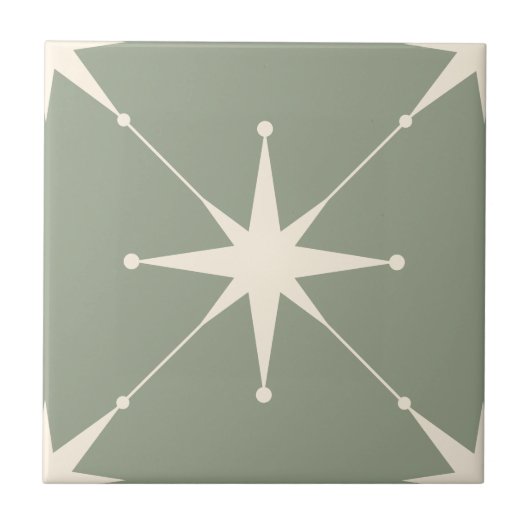 Scintilla green Star Tegeltje (Voorkant)