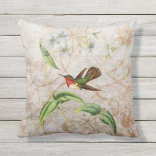 Scintillant Hummingbird  Grunge Buitenkussen