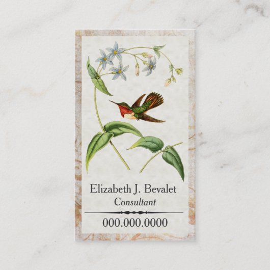Scintillant Hummingbird Personal Visitekaartjes (Voorkant)