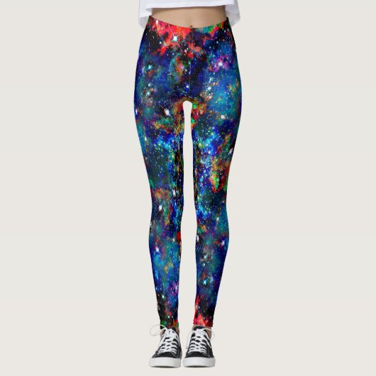 Scintillatie Sterrenveld All Over Print Leggings (Voorkant)