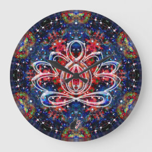 Scintillation Zen Lotus Clock Grote Klok