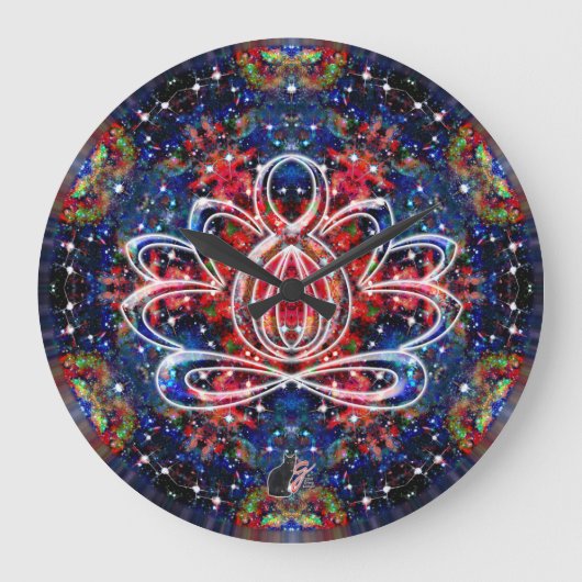Scintillation Zen Lotus Clock Grote Klok (Voorkant)
