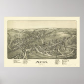 Scio, OH Panoramic Map - 1899a Poster (Voorkant)