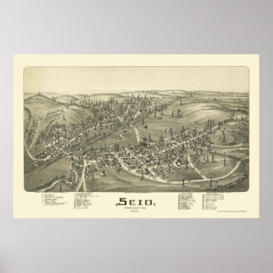 Scio, OH Panoramic Map - 1899a Poster