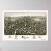 Scio, OH Panoramic Map - 1899b Poster (Voorkant)