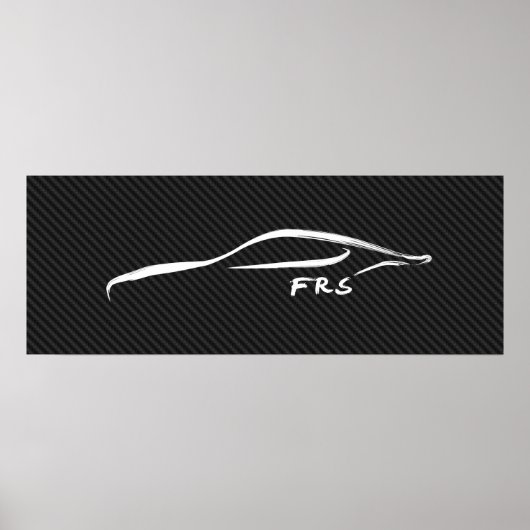 Scion FR-S Brushlining on faux carbon fibre Poster (Voorkant)