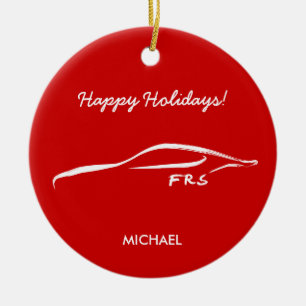 Scion FR-S White Silhouette logo Keramisch Ornament