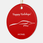 Scion FR-S White Silhouette logo Keramisch Ornament (Links)