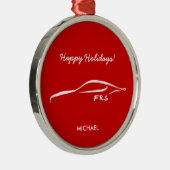 Scion FR-S White Silhouette logo Metalen Ornament (Rechts)