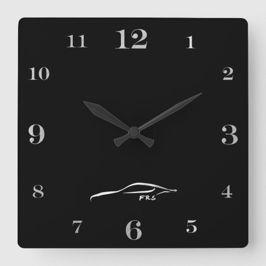 Scion FRS logo witte borstelslag Vierkante Klok (Voorkant)