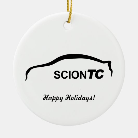 Scion TC Black silhouette kerstversiering Keramisch Ornament (Voorkant)