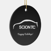 Scion TC White Silhouette w/ Faux Carbon Ornament (Rechts)