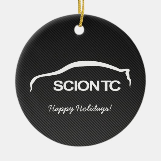 Scion TC White Silhouette w/ Faux Carbon Ornament (Voorkant)