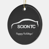 Scion TC White Silhouette w/ Faux Carbon Ornament (Links)
