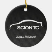 Scion TC White Silhouette w/ Faux Carbon Ornament (Voorkant)