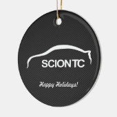 Scion TC White Silhouette w/ Faux Carbon Ornament (Links)