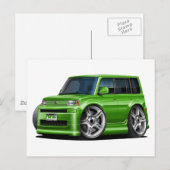 Scion XB Green Car Briefkaart (Voorkant / Achterkant)