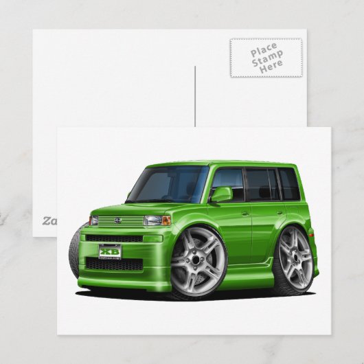 Scion XB Green Car Briefkaart (Voorkant / Achterkant)