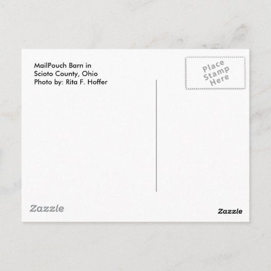 Scioto County Mailpouch Barn Briefkaart (Achterkant)