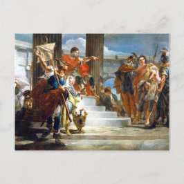 Scipio Africanus Bevrijdt Massiva, olieverf op doe Briefkaart