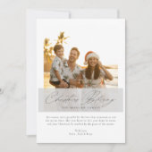 Scipt Christmas Blessing Tropical Sunset Foto Feestdagenkaart (Voorkant)