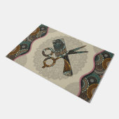 Scissor And Brusher Mat, Hair Stylist   Deurmat (Schuin)