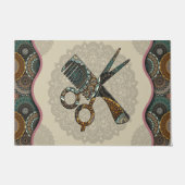 Scissor And Brusher Mat, Hair Stylist   Deurmat (Voorkant)