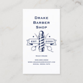 Scissor Barber Pole Professional Barber Shop Visitekaartje