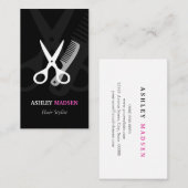 Scissor Comb Symbool - Classy Hair Stylist Visitekaartje (Voorkant / Achterkant)