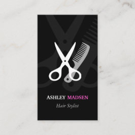 Scissor Comb Symbool - Classy Hair Stylist Visitekaartje