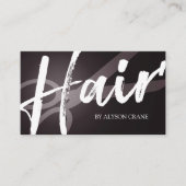 Scissor- en penseelscript | Hair Stylist Visitekaartje (Voorkant)