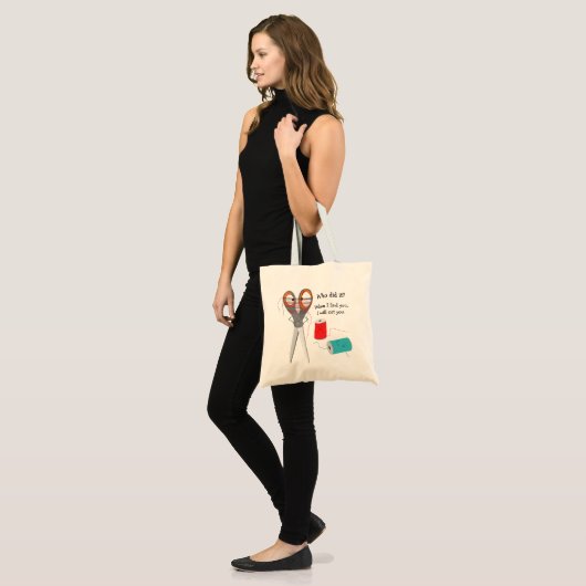 Scissor en Thread Funny Tote Bag (Voorkant (model))