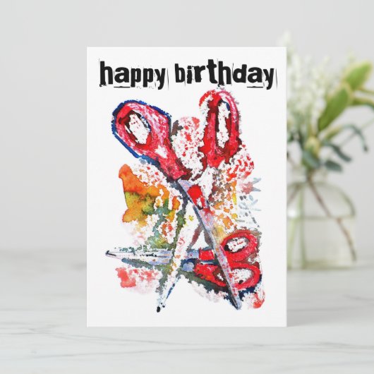 Scissor Fun #170301 Kaart (Staand voorkant)