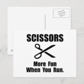 Scissors Fun Briefkaart (Voorkant / Achterkant)