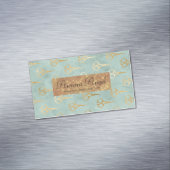 Scissors Hair Stylist  Gold  Magnetisch Visitekaartje (Voorbeeld)