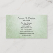 Scissors Hair Stylist Mint Green Pattern Visitekaartje (Achterkant)