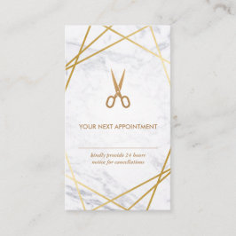 Scissors & Marble Hair Stylist Appointment Vertica Visitekaartje