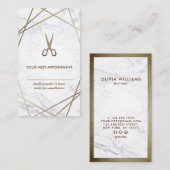 Scissors marble Hair Stylist Appointment Verticaal Visitekaartje (Voorkant / Achterkant)
